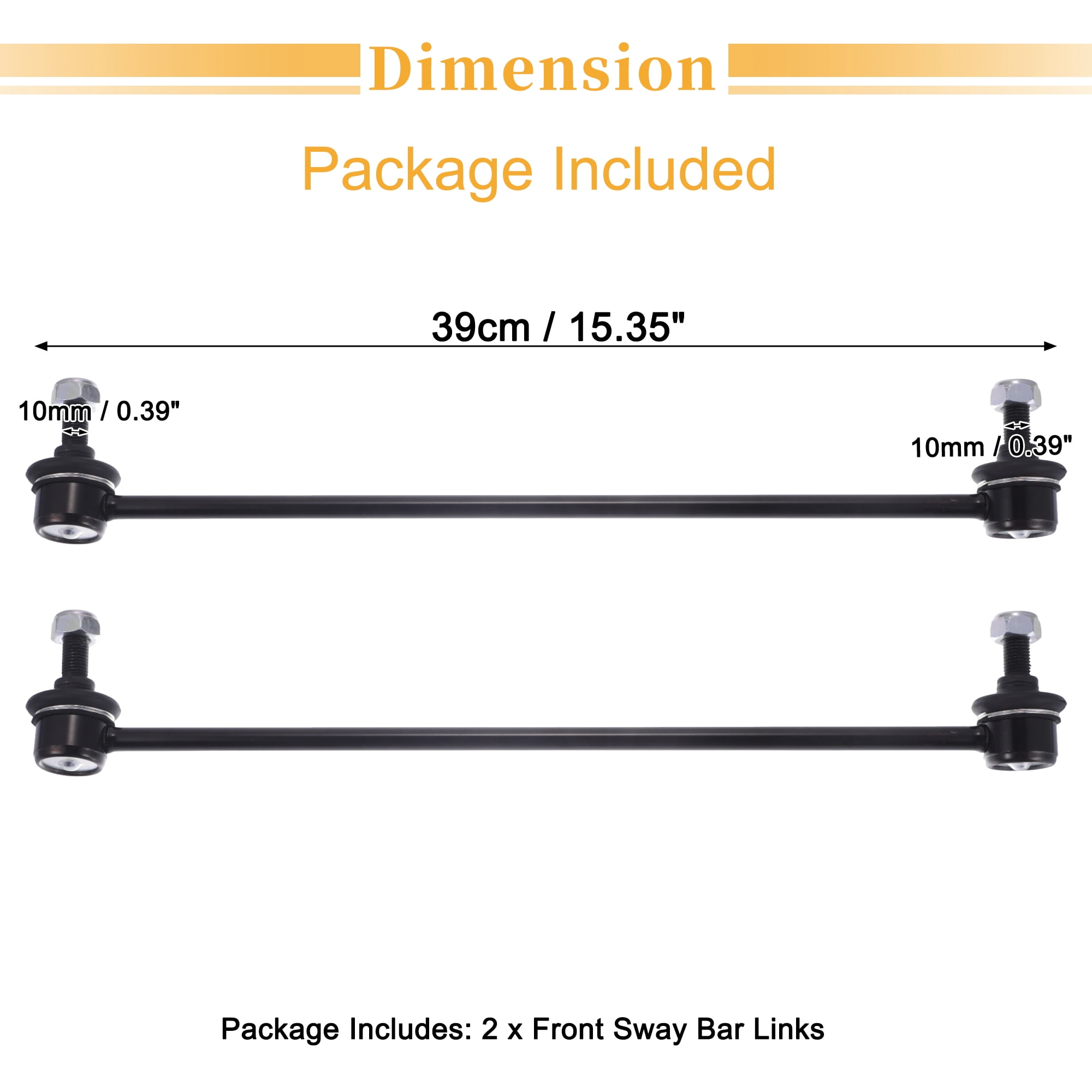 2pcs Front Sway Bar Links Stabilizer Bar Link Kit for Honda Stream Suspension Kit No.51320SMA003