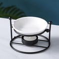 thumbnail image 6 of Romantic Ceramic Tealight Candle Holder Essential Oil Burner Diffuser Home Decoration Stylish , Black, 6 of 7