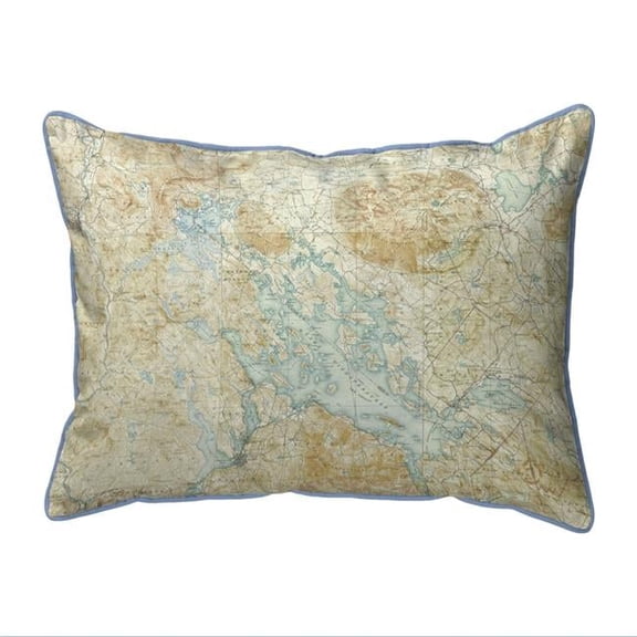 Betsy Drake SN968 11 x 14 in. Winnipesaukee, NH Nautical Map Small Corded Indoor & Outdoor Pillow