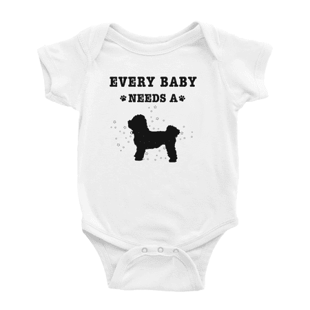 

Every Baby Needs A Bichon Frise Dog Funny Baby Bodysuit For Boy Girl 0-3 Months