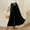 Black, variant on LSLJS Womens Satin Skirt Drawstring Elastic Waist Maxi Skirts Flowy Fashion Solid Color Long Skirt, S-2XL