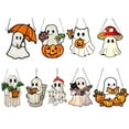 thumbnail image 2 of Eosunjian Halloween Cute Ghost Suncatcher Stained Glass Style Acrylic Window Hanging Ghost Light Catcher for Window Wall Decor, 2 of 13