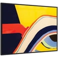 thumbnail image 4 of Kate and Laurel Retro Bright Abstract True Color 1 Framed Canvas Wall Art  by Grant Mahr 42 x 32 Sylvie Black, Modern Contemporary, Abstract Art for Wall Decor, Living Room Bedroom, 4 of 8