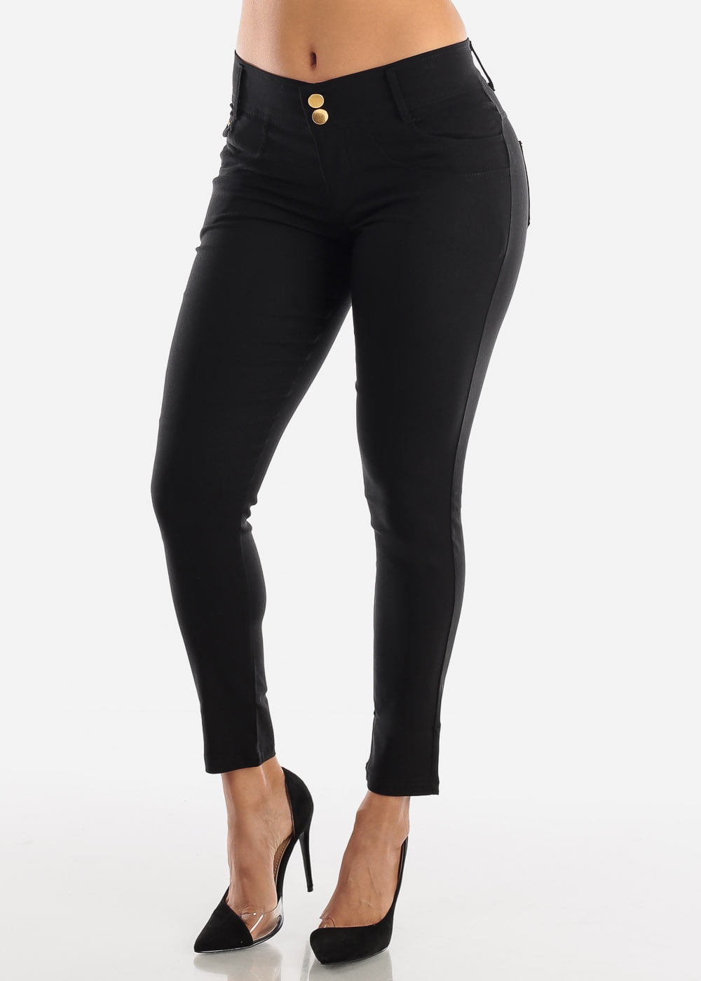 black skinny pants womens for work