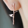 thumbnail image 3 of Grandest Birch Women Bird Tree Branches Shape Earrings Concise Alloy Ear Studs Jewelry Alloy Gold, 3 of 7