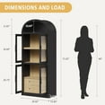 thumbnail image 2 of Arched Kitchen Pantry Storage Cabinet with 2 Drawers, 71-Inch Tall Farmhouse Wood Bookcase with 4 Doors for Kitchen Dining Room Bathroom, 2 of 7