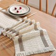 thumbnail image 5 of Table Runner for Summer Home Decor,70.8 Inches Farmhouse Macrame Table Runner Cotton Linen Woven Ta, 5 of 5