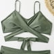 thumbnail image 3 of Conjuntos De Bikini De Cintura Alta Conjuntos de bikini de cintura alta para mujer Traje de baño sexy de ropa de playa simple dividida (Verde L) Ygjytge para Mujer Verde T S, 3 of 8