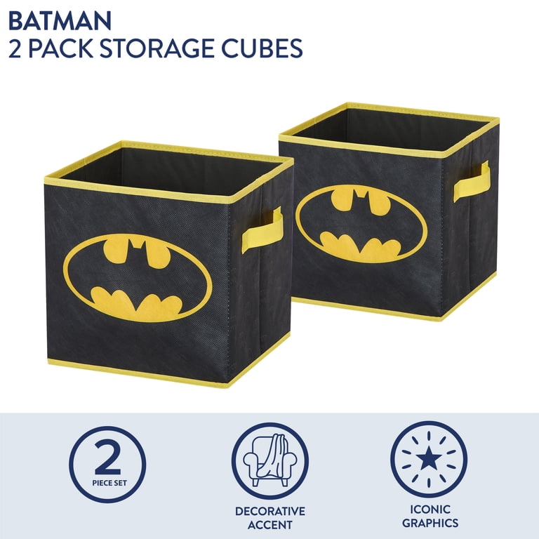 batman tackle box Batman Kids' 2-Pack Storage Cubes, 10 inch x 10 inch, Size: 10 x 10