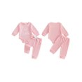 thumbnail image 2 of Cenuakty Fall Outfit Long Sleeve Letter Embroidery Romper Drawstring Pants, 2 of 9