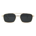 thumbnail image 1 of Mens Double Bridge Rectangle Metal Rim Pimp Shade Gold Black, 1 of 4