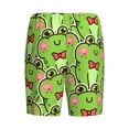 thumbnail image 5 of Naloa Cute Green Frog Men's Short Pajama Pants, Lounge Comfort Shorts with Elasticized Waistband and Side Pockets - Medium, 5 of 9