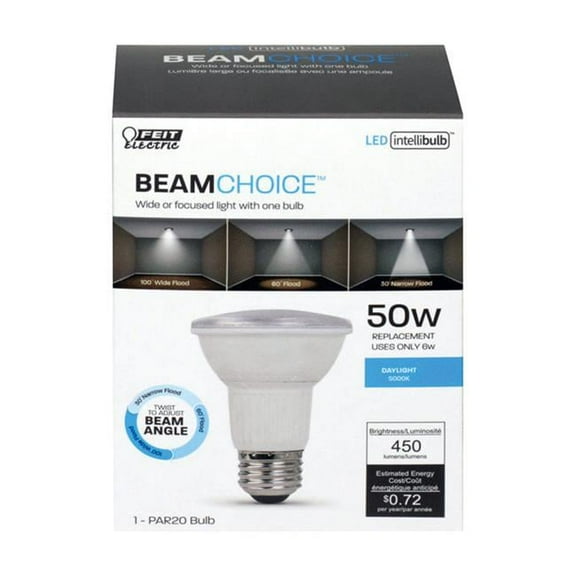 Feit Electric  6W Intellibulb Daylight BeamChoice PAR20 LED Bulb  450 Lumens