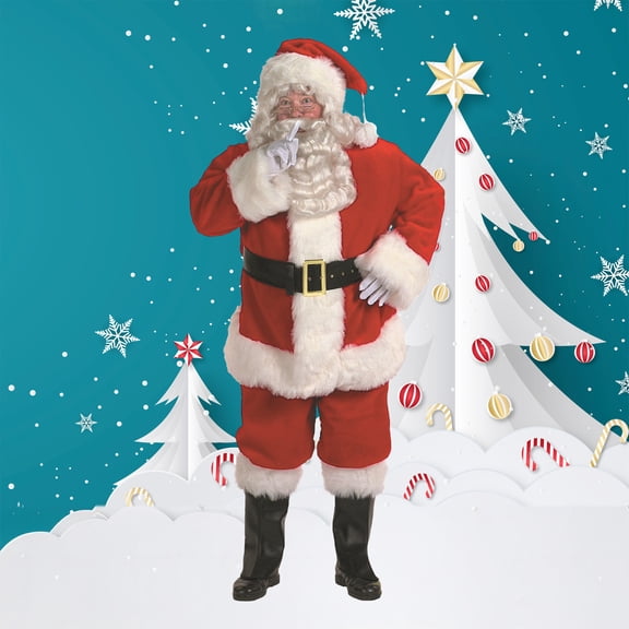 The Costume Center 7-Piece Professional Santa Suit Christmas Costume - Adult Size XXL