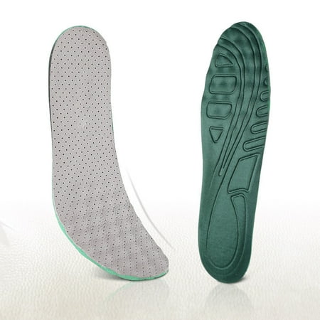 

HeJx 2Pcs Shoe Insole Breathable Sweat Absorption Faux Leather Thin Flat Shoe Inserts for Walking