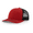 Red/Black, variant on Adjustable Trucker Hat Mesh Snapback 2-Tone Baseball Cap Visor Unisex (White)