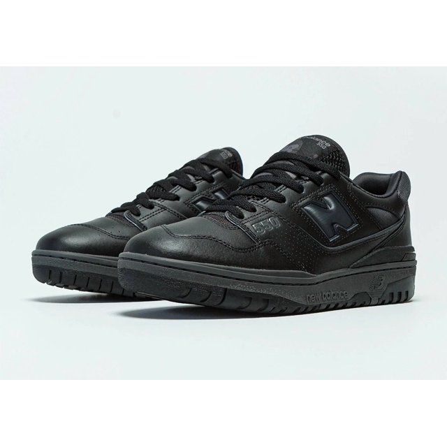 Mens New Balance 550 Ortholite Casual Shoe Triple Black BB500BBB Size 9.5 / 10