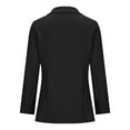 thumbnail image 7 of tklpehg Women's Blazers & Suit Jackets Lightweight Blazer Open Front Button Suits Work Office Jackets Overcoat Fall Coat Long Sleeve Leisure Solid Color Loose Outwear Black M, 7 of 7