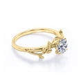 thumbnail image 3 of JeenMata Tree Leaf Design - Nature Inspired Ring - 0.75 Carat Round Brilliant Cut - Soliatire Engagement Ring - 18K Yellow Gold Plating over Silver, 3 of 7
