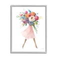 thumbnail image 4 of Stupell Industries Bursting Spring Flower Bouquet Pink Dress Woman Walking, 24 x 30, Design by Danhui Nai, 4 of 5