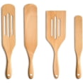 thumbnail image 1 of Spurtles Kitchen Tools As Seen On Tv, Wooden Spurtles Set 4pc Spatula for Non Stick Cookware Porridge-Stirring, Baking, Whisking, Smashing, Scooping, Spreading, Serving, 1 of 8