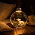 thumbnail image 4 of Light Up Transparent Christmas Ornament Ball,Little Lamb Design Hanging Bauble With Built-in LED Lights,Christmas Tree Mantel Window Decor,C, 4 of 7