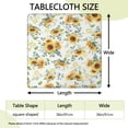 thumbnail image 2 of White Sunflower Green Leaf Pattern Square Fitted Tablecloth with Elastic Edge,Square Table Cover,Washable Elastic Table Cover for Home Kitchen Party Decor 36"x36", 2 of 6