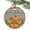 Black Dark Orange, variant on Thanksgiving Pumpkin Orange Maple Leaf Christmas Ceramic Ornament 2025,3" Round Xmas Tree Hanging Accessories with Gold Ribbon