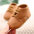 thumbnail image 6 of YYYTop Kids Shoes, Infant Baby Boys Sneakers Soft Non-Slip Soft Sole Walker Outdoor Crib Shoes Girls Sneakers Size 1 Walking Shoes for Infants 6-12 Months Brown Under $10, 6 of 9