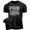 T-Shirt Silver On Black, variant on Gymish Pain for Grow Workout T-Shirt for Men – Funny Gym Shirt, Motivational Fitness Tee, Heather Grey with Sleeve Logo, Small