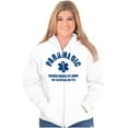 thumbnail image 4 of Paramedic Badass Life Saver EMT Unisex Fleece Graphic Zip Up Hoodie Brisco Brands 2X, 4 of 5