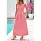 thumbnail image 4 of Vestido PRETTYGARDEN Maxi Rojo a Cuadros con Escote Cuadrado XL, 4 of 8