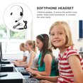 thumbnail image 2 of KAKOWELY H300 Monaural USB Headset Noise Cancelling Microphone and Volume Adjuster Headset for Computer Internet Calls VoIP Communication Skype Webinar Softphone Call Center (Black),6.3"X5.51"X1.38", 2 of 5