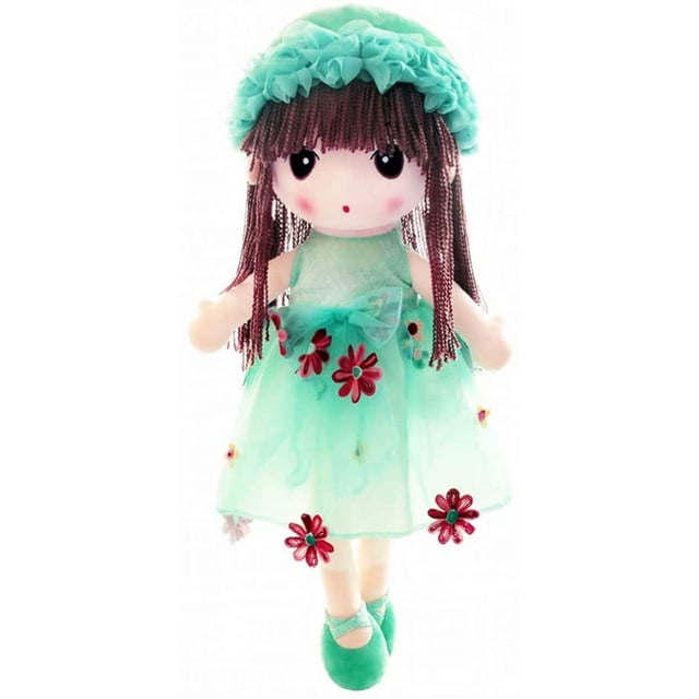 Kawaii relleno suave flor niña peluche muñeca niñas regalo, 18 pulgadas (verde) oso de fresa Juguete