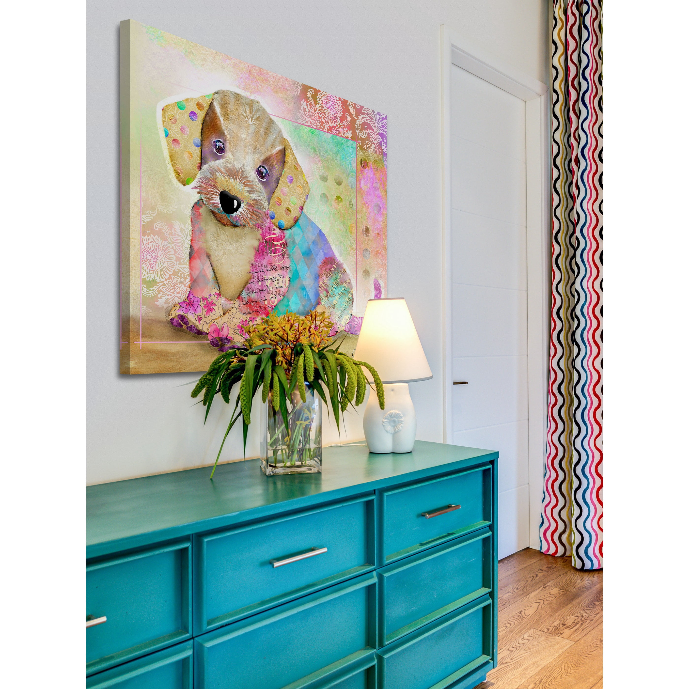 Marmont Hill "Puppy Love II" by Connie Haley Painting Print on Wrapped Canvas