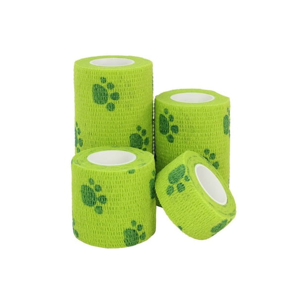 BUY 5 GET 1 FREE - 1pc Sports Self Adhesive Bandage Vet Wraps Tape Finger Joints Medical First Aid Kit Pet Elastic Bandage1 rolls red2.5cmx4.5m He Qiyong unisex