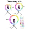 thumbnail image 2 of 8" 10" 12" Selfie Ring Light With Stand And Phone Holder, More Color RGB Ring Light With Mini Tripod, Dimmable LED Ringlight For Phone Photography, Li, 2 of 5