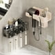 thumbnail image 5 of Organizador de pared plegable para secador de pelo | Capacidad de carga universal de 2 kg | Montaje adhesivo sin taladrar | Soporte para secador de pelo de baño que ahorra espacio con gancho, 5 of 5
