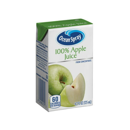 Ocean Spray 100% Apple Juice, 4.23 Fl Oz drink boxes, 40