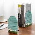thumbnail image 5 of Picia Wood Grain Pattern Wood Bookends for Shelves,Non-slip Bookends, Heavy Duty Wooden Bookend Support,1 Pair, 5 of 8