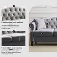 thumbnail image 5 of Mid-Century 79"L Couch, 3-Seat Couches and Sofas, Upholstered Sofa with Thicked Cushions, Modern Sofa with Wood Legs, Heavy Duty Couch Furniture for Home Living Room, 79"L x 30"W x 32"H, Gray, 5 of 10