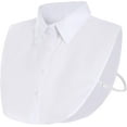 thumbnail image 2 of Camicover Fake Collar Detachable Half Shirt False Collar Solid Color Pointed Doll Peter Pan Blouse Dickey for Women Favors, 2 of 7
