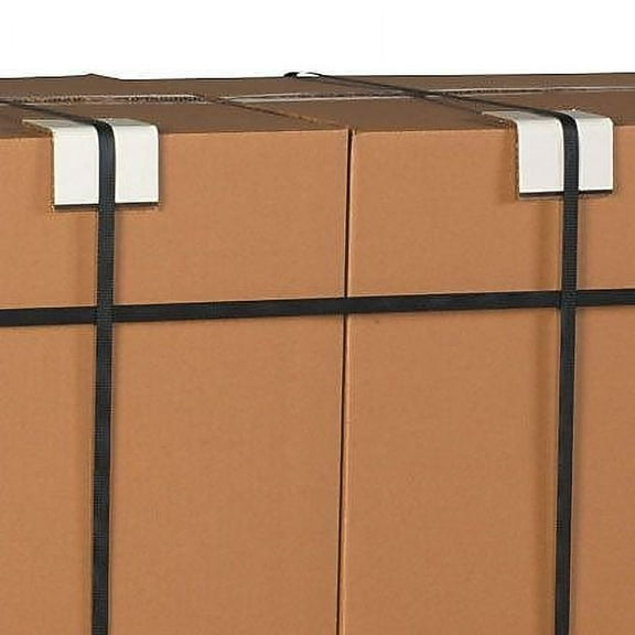 The Packaging Wholesalers Strapping Protector 3" x 3" x 3" White 450/Carton (VBDSP333225)
