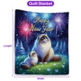 thumbnail image 5 of Happy New Year Ragdoll Family Cheer Winter Midnight Firework Quilt Blanket Cat Lover Kitten Owner Gifts Idea Cozy Comforter Throw Blanket - 02025, 5 of 5