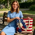 thumbnail image 6 of Independence Day Quilted Tote Bag USA 250 Years Shouderbag Casual Quilting Shopping Bag Women Tote Bag, 6 of 8