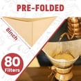 thumbnail image 2 of Pre-Folded Unbleached Cone Coffee Filters – Premium Thick Paper, Compatible with Pour-Over Coffee Makers (80 Filters), 2 of 4