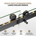 thumbnail image 4 of 56-60" Fully Frameless Double Sliding Bathtub Door, 5/16" (8mm) Clear Tempered Glass with Stainless Steel Nickel Hardware, 4 of 9