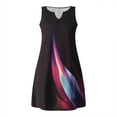 thumbnail image 4 of SMihono Robe d'Été Grande Taille pour Femmes 2023 Mode Robe Décontractée Sans Manches à Col Rond pour Femmes Robe Mini Ajustée Imprimée pour Dames, 4 of 5