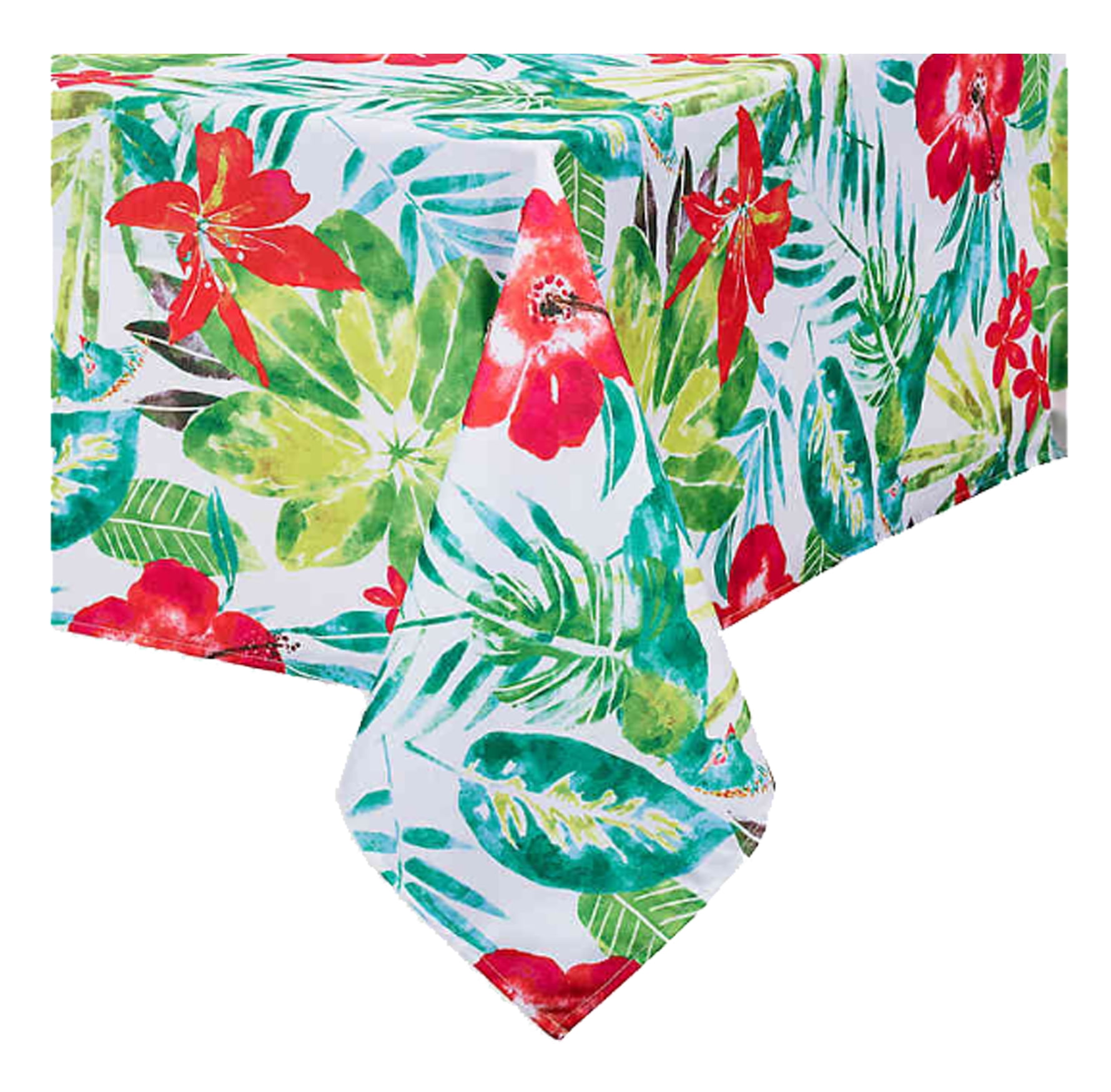 Indoor Outdoor Tablecloth Tropical Lanai Fabric (52 x 70 Rectangle