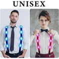 thumbnail image 7 of LINLIN LED Suspenders,Back Suspenders LED Light Suspenders Neon Stripe Light Up LED Suspenders Y Shape Suspenders Battery, 7 of 7